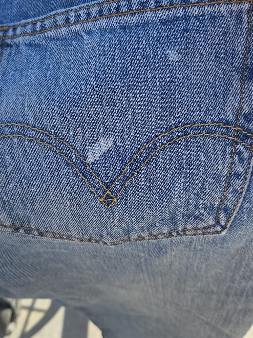 Levi's Light Blue Straight Jeans 501 Unisex Style, W35 L34, GUC, Casual Chic - Picture 6 of 11